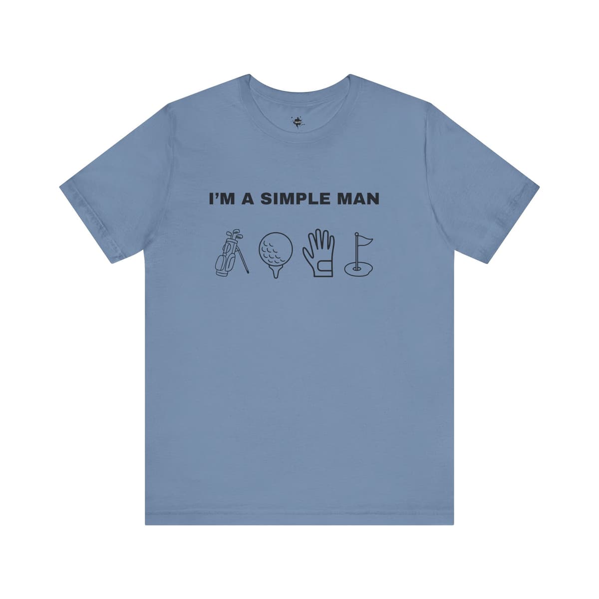 I’m a Simple Man Golf Icons Tee – Funny Men’s Golf Graphic T-Shirt
